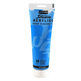 PEBEO HIGH VISCOSITY STUDIO ACRYLICS - CERULEAN BLUE (28) - TUBE OF 250 ML