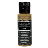 DECOART AMERICANA MULTI SURFACE SATIN ACRYLIC PAINT - 59 ML (2 OZ) - BROWN SUGAR (534)