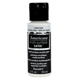 DECOART AMERICANA MULTI SURFACE SATIN ACRYLIC PAINT - 59 ML (2 OZ) - COTTON BALL (500)