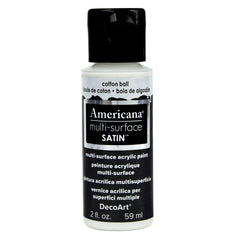 DECOART AMERICANA MULTI SURFACE SATIN ACRYLIC PAINT - 59 ML (2 OZ) - COTTON BALL (500)