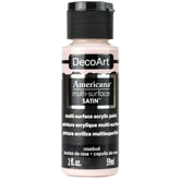 DECOART AMERICANA MULTI SURFACE SATIN ACRYLIC PAINT - 59 ML (2 OZ) - ROSEBUD (571)