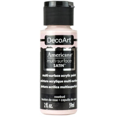 DECOART AMERICANA MULTI SURFACE SATIN ACRYLIC PAINT - 59 ML (2 OZ) - ROSEBUD (571)