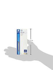 Staedtler Stick 430 M- 3 Medium Ballpoint Pen - Transparent Body, Blue Ink, Pack Of 10
