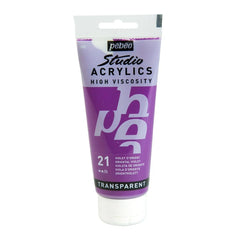 PEBEO HIGH VISCOSITY STUDIO ACRYLICS - ORIENTAL VIOLET (21) - TUBE OF 100 ML
