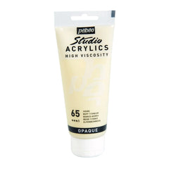 PEBEO HIGH VISCOSITY STUDIO ACRYLICS - IVORY (65) - TUBE OF 100 ML