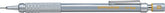Pentel 0.9 MM HB Mechanical Pencil | Lead Of Grade HB | Mini Interchangeable Eraser With Push Mechanism | Silver Plated Swing Grip | Pack Of 1 | Silver (PG500)