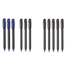 Pentel Energel - 0.7mm - Roller Gel Pen Set - Pack of 6 Pens - (3 BLUE + 3 BLACK) Energel - 0.7mm - Roller Gel Pen Set - Pack of 5 (Black)