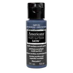 DECOART AMERICANA MULTI SURFACE SATIN ACRYLIC PAINT - 59 ML (2 OZ) - NIGHT SKY (529)