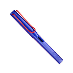 Lamy SAFARI BLUE WITH RED CLIP FOUNTAIN PEN