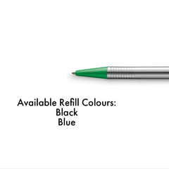 Lamy Logo Medium Tip Ball Point Pen | Matte Stainless Steel, Plastic Parts in Black | Smooth Refillable Pen with Lamy Giant Refill M 16 Black M