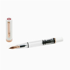 TWSBI ECO White with Rose Gold Trim Fountain Pen WITH Free ARISTA A6 NOTEBOOK (MEDIUM)