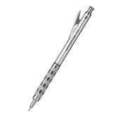 Pentel GraphGear 1000 0.5 Mm Mechanical Drafting Pencil | Metal Clip With Retractable Mechanism | Dual Metal & Rubber Grip | Pack Of 1 | Silver & Black (PG1015)