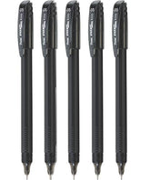 Pentel Energel Roller Gel Pen 0.5mm Metal Tip - 5 Pcs By DTL Company (Black)