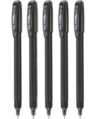 Pentel Energel Roller Gel Pen 0.5mm Metal Tip - 5 Pcs By DTL Company (Black)
