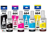 Epson All Colours (T6641-Black, T6642-Cyan, T6643-Magenta, T6644-Yellow) Ink Bottles 70 ml Each