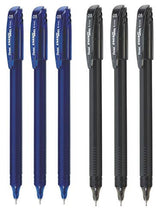 Pentel Energel - Roller Gel Pen Set - Pack of 6 Pens - (0.5mm - 3 BLUE + 3 BLACK)