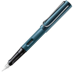 Lamy Al-Star Od4 Fine Tip Fountain Pen | Aluminium, Petrol Anodized | Steel Nib, Polished | With Ink Cartridge T 10 | Smooth Refillable Pen With Converter Filling System Z 28 | Blue Ink, Pack Of 1