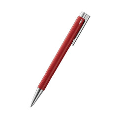 Lamy Logo Medium Tip Ball Point Pen | Stainless Steel Polished, Shiny Red Body | Smooth Refillable Pen Giant Refill M 16 Black M | Blue Ink, Pack Of 1