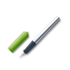 Lamy Nexx 086 Medium Nib Fountain Pen Box Pack | Lime Green Metal Body | Rubberized Grip Section With Anti-Slip Effect | Ergonomic Grip Ink Cartridge T 10 & Converter Z 28 | Blue Ink, Pack Of  1