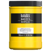 LIQUITEX BASICS ACRYLIC COLOUR - JAR OF 946 ML - CADMIUM YELLOW MEDIUM HUE (830)