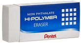 Pentel Hi-Polymer ZEH-20 Large (7.3 x 3.3 cm) Block Eraser, Pack of 3
