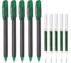 Pentel EnerGel 0.7mm Metal Tip (EnerGel Pen Green 5 & LR7 Refill Green 5) By DTL Company