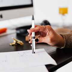 Parker Ambient White Chrome Trim Ball Pen