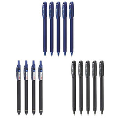 Pentel Energel - Roller Gel Pen Set - Pack of 5 (0.5mm Blue) EnerGel Click Roller Gel Pen - Pack of 4 (BLUE PENS) Energel - Roller Gel Pen Set - Pack of 5 (0.5mm Black)