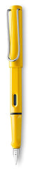 Lamy Safari Yellow Fountain Pen | Sturdy Plastic, Shiny Yellow | Metal Clip, Ergonomic Grip | Steel Nib, Polished | with Ink Cartridge T 10 Blue | with Converter Z 28