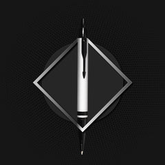 Parker Odyssey Dark Grey Black Metal Trim Ball Pen