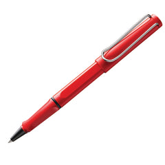 LAMY Safari Medium Tip Roller Ball Pen | Sturdy Plastic, Shiny Red | Metal Clip, Ergonomic Grip Refillable Pen Rollerball Refill M 63 Blue, Waterproof Brand: Lamy