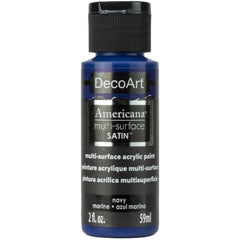 DECOART AMERICANA MULTI SURFACE SATIN ACRYLIC PAINT - 59 ML (2 OZ) - NAVY (582)