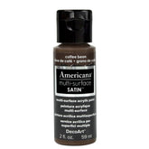 DECOART AMERICANA MULTI SURFACE SATIN ACRYLIC PAINT - 59 ML (2 OZ) - COFFEE BEAN (536)
