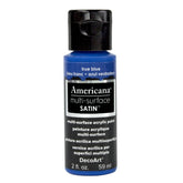 DECOART AMERICANA MULTI SURFACE SATIN ACRYLIC PAINT - 59 ML (2 OZ) - TRUE BLUE (528)