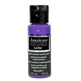 DECOART AMERICANA MULTI SURFACE SATIN ACRYLIC PAINT - 59 ML (2 OZ) - IRIS (531)