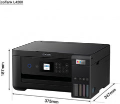Epson Wireless Ecotank L4260 A4 Wi-Fi Duplex All-in-One Ink Tank Color LED Printers, Black