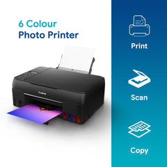 Canon PIXMA MegaTank G670 6 Colour, Print,Scan,Copy, High Volume Printing Photo Printer, User Replaceable Print Heads & Maintainence Cartridge