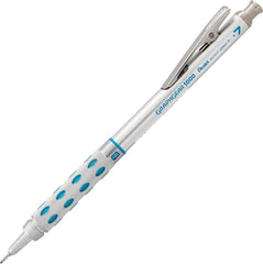 Pentel GraphGear 1000 0.7 Mm Mechanical Drafting Pencil | Metal Clip With Retractable Mechanism | Dual Metal & Rubber Grip | Pack Of 1 | Silver & Blue (PG1017)