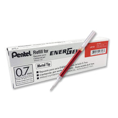 Pentel Energel BL410 Roller Gel Pen & Refills Combo | Quick Drying & Smudge-Proof Ink | 1 mm Smooth Metal Tip | Set Of 2 Pens & 5 LR10 Refills, Black Ink