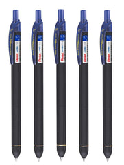 Pentel Energel Click Roller Gel Pen By DTL Company (Blue, 5 Pcs)