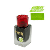 TWSBI Prairie Green Ink for Ink Pen - Fountain Pen - 18ml - Frosted Glass Bottle & Red Transparent Cap, Dye Based