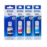 Epson 001 Ink 4 Colors For (L4150,L4160,L6160,L6170,L6190) (Set Of 4),Multi-Color Pack