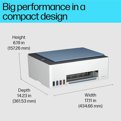 H P Smart Tank 525 All in one Colour Printer (Upto 6000 Black and 6000 Colour Pages Included in The Box). - Print, Scan & Copy for Office/Home