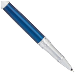 Parker Aster Silver Blue Chrome Trim Roller Ball Pen