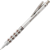 Pentel 0.3 MM Mechanical Drafting Pencil | Metal Clip With Retractable Mechanism | Dual Metal & Rubber Grip | Pack Of 1 | Silver & Brown (PG1013)