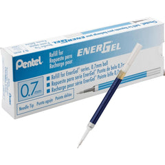 Pentel Energel BL415 Roller Gel Pen & Refills Combo | Quick Drying & Smudge-Proof Ink | 0.5mm Smooth Metal Tip | Set Of 3 Pens & 5 LR5 Refills, Blue Ink