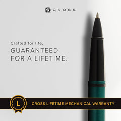 Cross Calais Matte Green and Black Lacquer Rollerball Pen