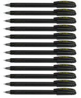 Pentel EnerGel 0.7 MM Roller Gel Pen | Quick Dry Ink For Smudge-Free Writing | Lightweight Gel Pen For Smooth Writing Experience | Black, Pack of 12 (BL417)