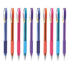 Pentel IFeeL-It 0.7 MM Medium Tip Ballpoint Pen | Low Viscosity Ink For Smooth Writing Feel | Rubber Grip For Comfortable Writing | Blue, Pack Of 10 (BX487)