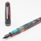 GIOIA Stub Nib Fountain Ink Pen | Metis Iridi | Resin Barrel & Cap with Nib and Trims | Piston Filler